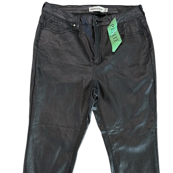 RM Rebecca Minkoff Black Shimmer Pants Size 12P - Picture 3 of 16